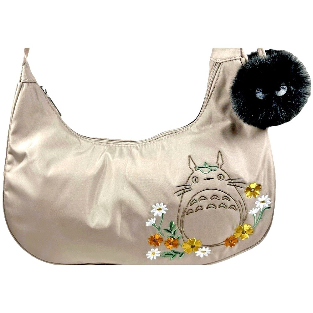 Studio Ghibli‎ My Neighbor Totoro Floral Hobo Bag Satin Anime Purse NWT